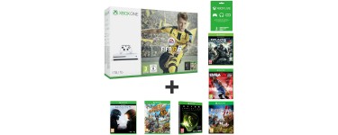 Auchan: Xbox One S 1To + 3 mois Xbox live + 7 jeux (FIFA17, GoW 4, Halo 5...) à 269,99€