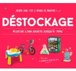 Avenue des Jeux: Plus de 2500 jouets en déstockage avec des remises allant jusqu'à - 70 %