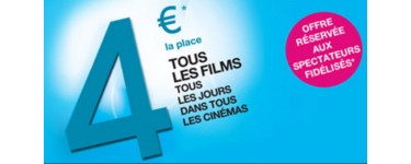 UGC: 4€ la place de ciné avec votre carte de fidélité UGC