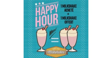 HD Diner: [Du lundi au vendredi de 15h à 19h] 1 milkshake acheté = 1 milkshake offert