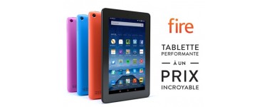 Amazon: Tablette 7" Fire d'Amazon à 44,99€