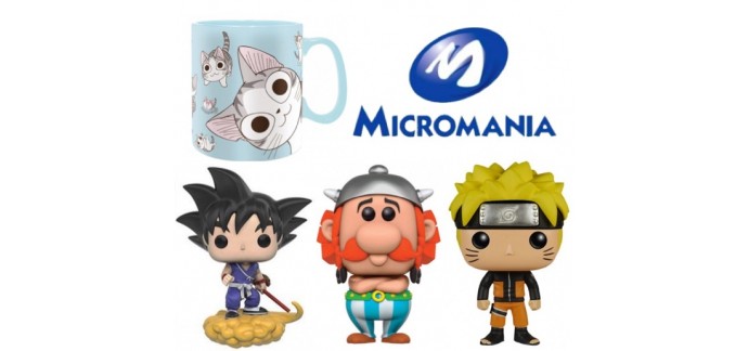 Micromania: - 20% sur tous les produits dérivés (figurines, Toy Pop, Mugs, Casquettes...)