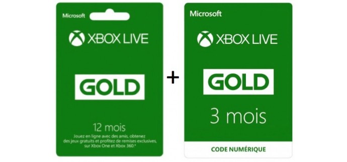 Micromania: 12 mois d'abonnement au Xbox Live acheté = 3 mois supplémentaires offerts