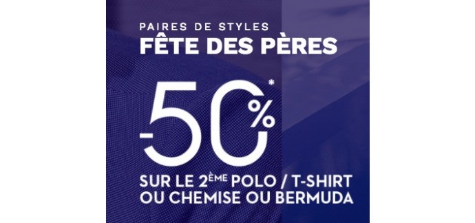 Brice: 50% de réduction sur le 2ème polo, t-shirt, chemise ou bermuda acheté 