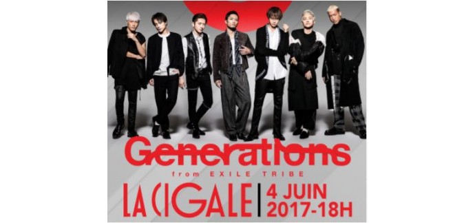 J-One: 2 places pour le concert des Generations From Exile Tribe à Paris à gagner