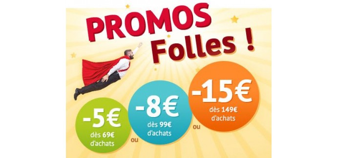 Newpharma: [Promos folles] -5€ dès 69€ d'achat, -8€ dès 99€, -15€ dès 149€