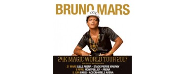 NRJ: 4×2 places pour le concert de Bruno Mars le 5 juin à Paris à gagner
