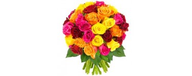 Florajet: Bouquet de 40 roses multicolores à 19,90€