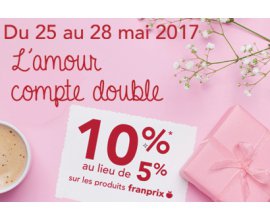 Franprix: 10% de remise créditée sur la carte fidélité au lieu de 5% !