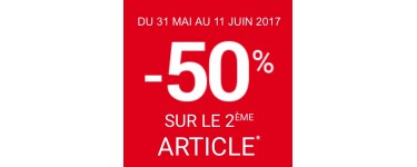 Okaïdi: -50% sur le deuxième article parmi une sélection 