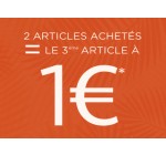 MOA: 3 articles achetés = le moins cher à 1€