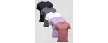 ASOS: Lot de 5 Tee shirts à seulement 33,99€ au lieu de 70,99€