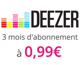 Showroomprive: 3 mois d'abonnement à Deezer Premium + pour 0,99€ au lieu de 29,97€