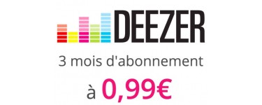 Showroomprive: 3 mois d'abonnement à Deezer Premium + pour 0,99€ au lieu de 29,97€