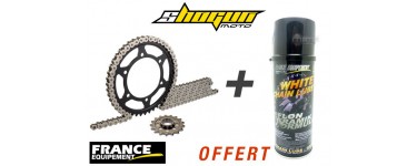 Shogunmoto: 1 kit chaine moto France Équipement acheté = 1 spray de graisse de chaine offert