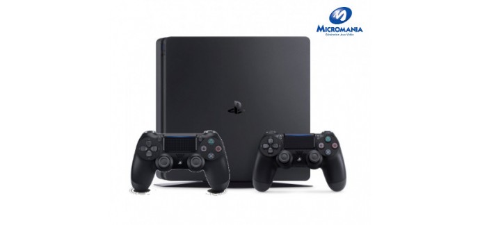 Micromania: La console PS4 Slim noire ou blanche + une deuxième manette officielle à 249,99€