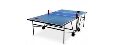 eBay: Table de ping pong INDOOR bleue, avec 2 raquettes et 3 balles à 199,90€
