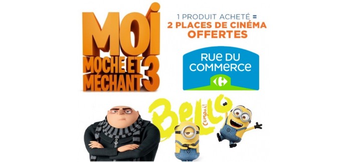 Rue du Commerce: 1 article Moi, Moche & Méchant acheté = 2 places de cinéma offertes