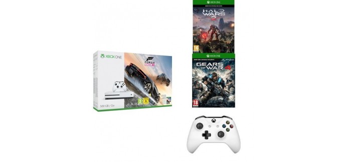 Amazon: Xbox One S 500 Go + Forza Horizon 3 + Halo Wars 2 + Gears of War 4 + 2e manette