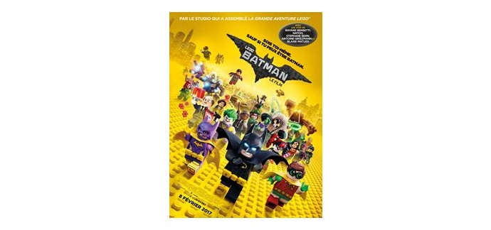 FranceTV: 10 Blu-ray & 20 DVD du film "Lego Batman" à gagner