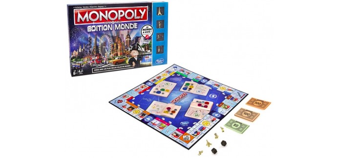 Auchan: Jeu Monopoly édition Monde à 11,99€ au lieu de 29,99€