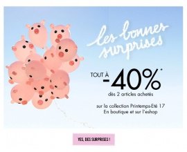 NAF NAF: -40% dès 2 articles achetés sur la collection printemps-été 2017