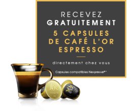 L'Or Espresso: Recevez gratuitement 5 capsules de café l'OR Espresso
