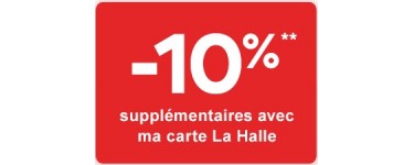 La Halle: - 10% supplémentaires sur les soldes pour les titulaires de la carte La Halle