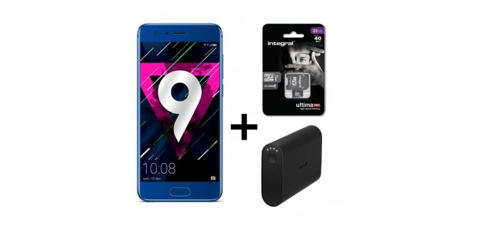 Cdiscount: Smartphone Honor 9 + Batterie Ext. 9000 mAh + carte SD 32Go à 399€ (30€ via ODR)
