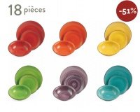 Westwing: Service de table de 18 assiettes Baita en grès en soldes à 49€ au lieu de 99€