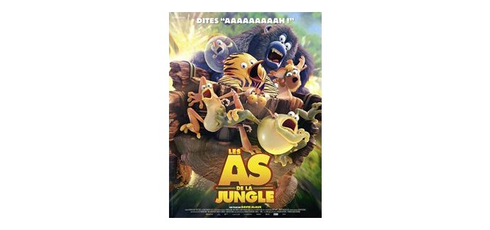 FranceTV: 100 lots de 2 places de cinéma pour "Les as de la jungle" à gagner