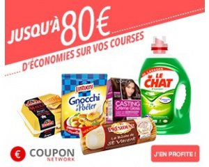 Coupon Network: Jusqu'à 80€ d'économies sur vos courses et marques préférées en magasin