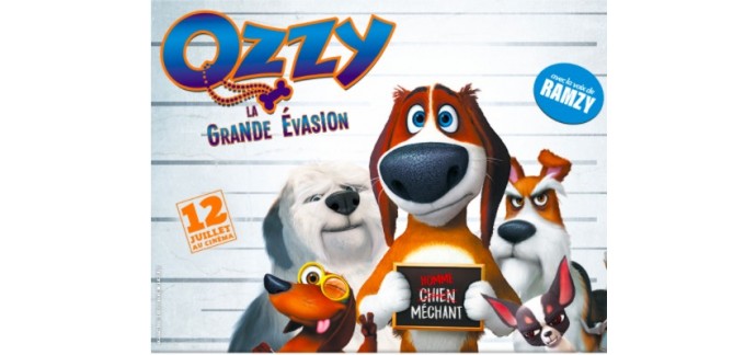 Familiscope: 50 x 2 places pour "OZZY, la grande évasion" & 50 frisbees à gagner