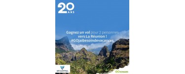 Go Voyages: 1 vol pour 2 personnes vers La Réunion en partageant une photo sur Instagram