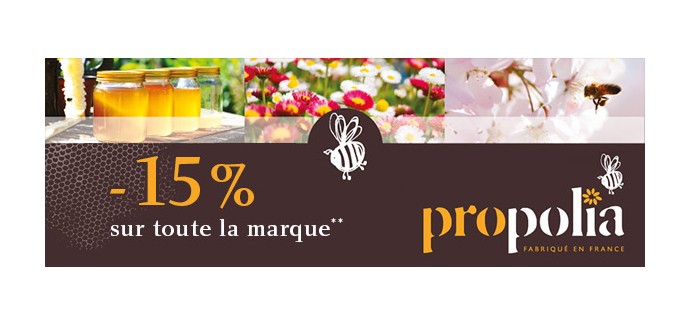 Monde Bio: -15% sur la marque Propolia