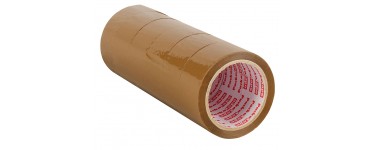 Amazon: 6 rouleaux de ruban adhésif d'emballage marron de 48 MM x 66 M à 8,28€