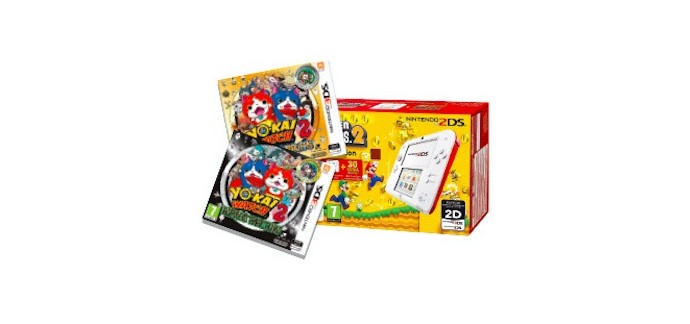 ToysRUs: Pack Nintendo 2DS Super Mario Bros. 2 + Yo-Kai Watch 2 à 119,98€