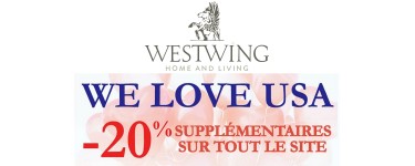Westwing: -20% supplémentaires sur toutes les ventes