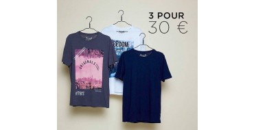 JACK & JONES: 3 t-shirts pour 30€
