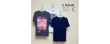 JACK & JONES: 3 t-shirts pour 30€