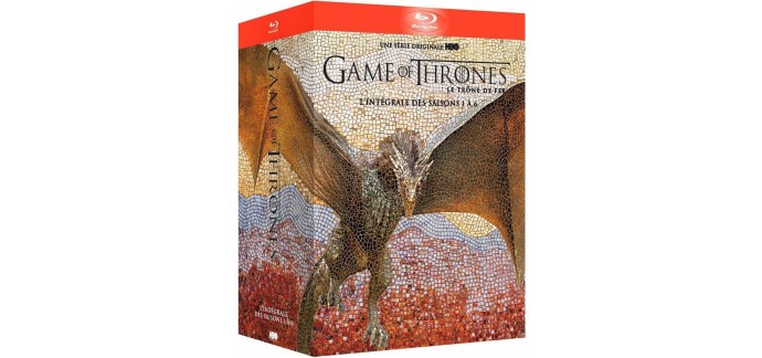 Amazon: Coffret Blu-ray Game of Thrones - L'intégrale des saisons 1 à 6 à 37,99€