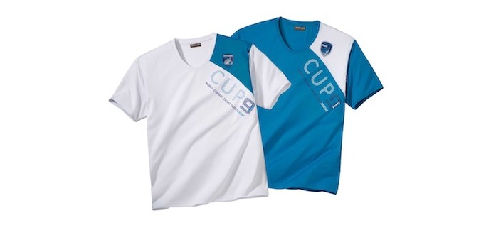 Atlas for Men: Lot de 2 Tee-Shirts Cup 9 à 9€ au lieu de 30€