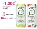 Shopmium: 1€ remboursé via l'appli sur les canettes Innocent bubbles