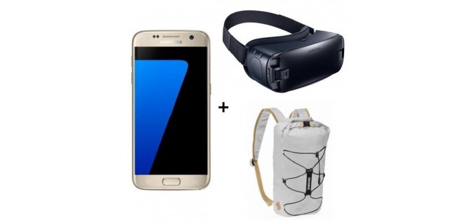 Cdiscount: Smartphone Samsung Galaxy S7 Blanc + Samsung Gear VR + Sac à dos à 399€
