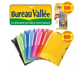 Bureau Vallée: 13 Fournitures scolaires 100% remboursées par virement