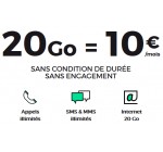 Showroomprive: Forfait mobile tout illimité RED 20Go à 10€/mois sans engagement 