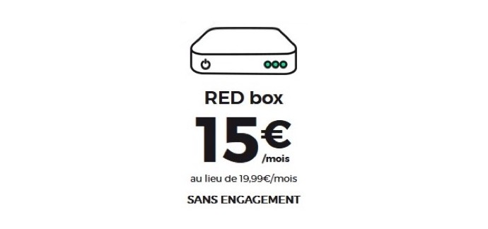RED by SFR: Abonnement Internet RED Box Fibre à 22€/mois ou ADSL à 15€/mois sans engagement