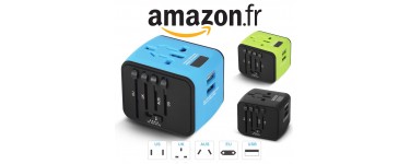 Amazon: Adaptateur secteur de voyage + 2 ports USB à 10,99€ au lieu de 12,99€
