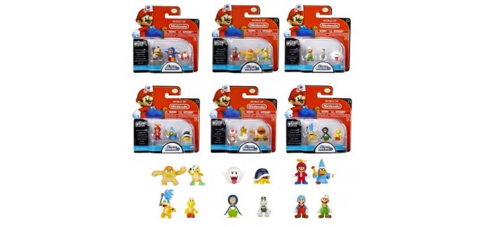 Cdiscount: Pack de 3 Micro Figurines Mario Nintendo Série 2 en soldes à 2,87€