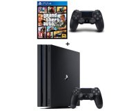 Cdiscount: Console PS4 Pro Noire 1 To + 2e Manette + GTA V à 399,99€